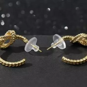 Серьги-кольца "Чудо" энтузиазм, цвет золото, d= 2,5 см