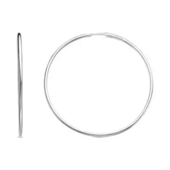 Серьги-кольца «Классика» d=4,2 см, посеребрение