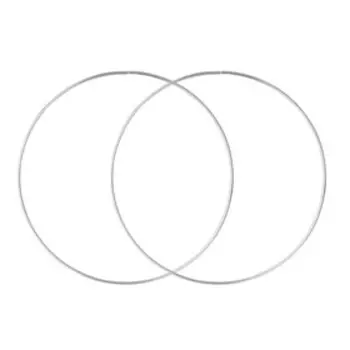 Серьги-кольца «Классика» d=7,5 см, посеребрение