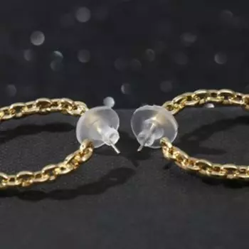 Серьги-кольца "Колосок", цвет золото