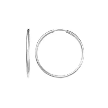 Серьги-кольца «Малые», d=1,5 см, посеребрение