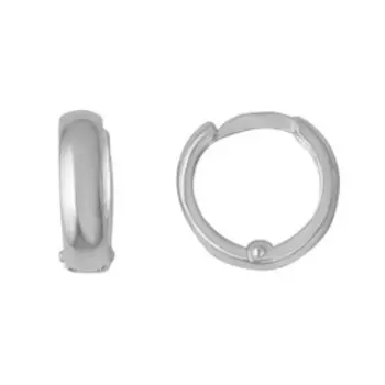 Серьги "Кольца" объёмные, малые, посеребрение с оксидированием