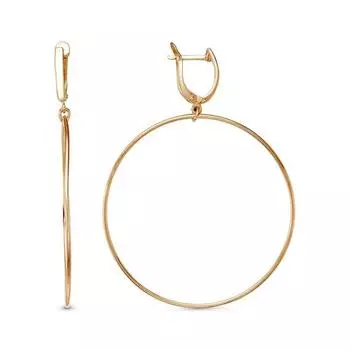 Серьги "Кольцо", розовое золочение