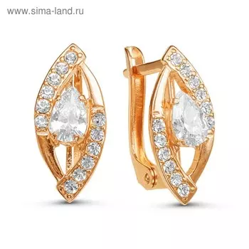 Серьги "Комета", позолота