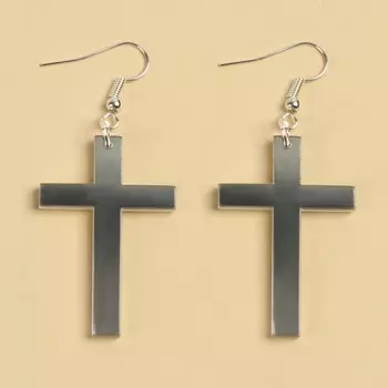 Серьги «Кресты» 6 х 9 см