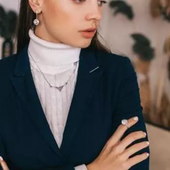 Серьги "Кристалл" посеребрение с оксидированием, цвет белый