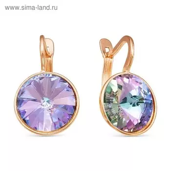 Серьги «Лазурь» позолота, цветные