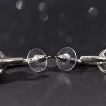 Серьги металл "Богиня" узлы, цвет серебро