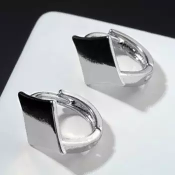 Серьги металл «Эстетика» буби, цвет серебро