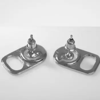 Серьги металл «Ключ-кольцо», цвет серебро