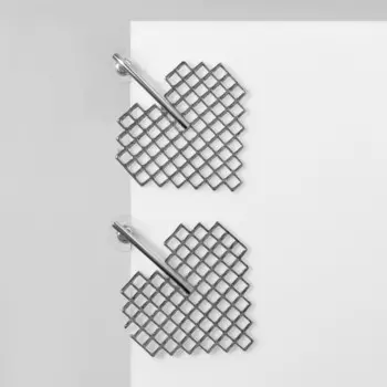 Серьги металл «Сердце» техно, цвет серебро