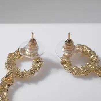 Серьги металл "Звёзды" искрящиеся, цвет золото