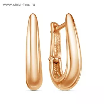 Серьги "Минимал" дуга узкая, розовое золочение