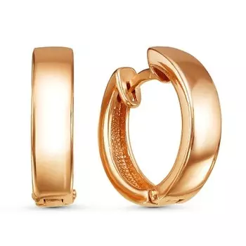 Серьги «Минимал» круг, розовое золочение