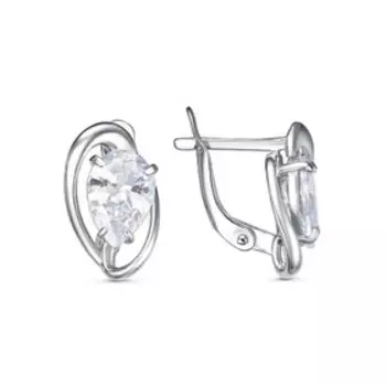 Серьги "Нежность", посеребрение, цвет белый