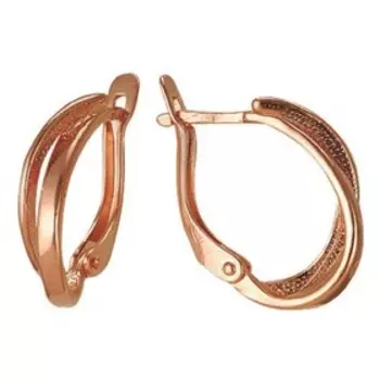 Серьги «Нити», позолота