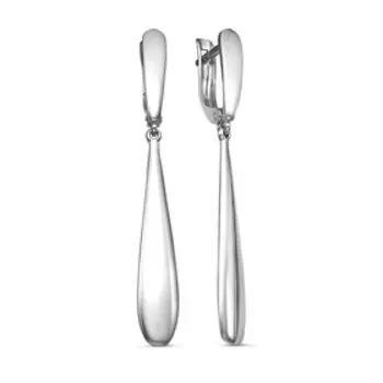 Серьги висячие «Капля», посеребрение с оксидированием