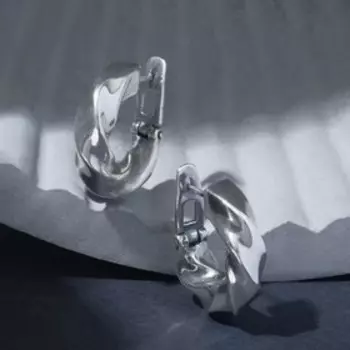 Серьги посеребрение "Круассан"