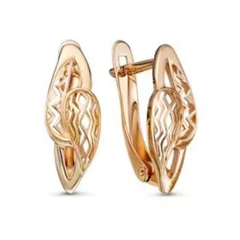 Серьги позолота "Слияние" 10-09295, цвет золото