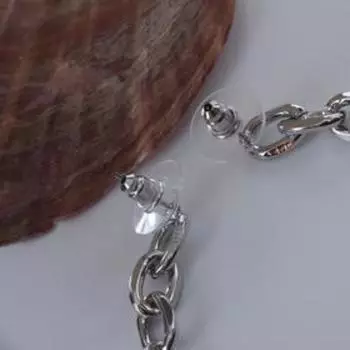 Серьги «Волшебство» кружок, белые в серебре