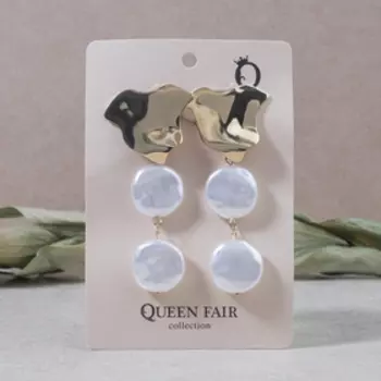 Серьги с жемчугом «Гермиона», цвет белый в золоте