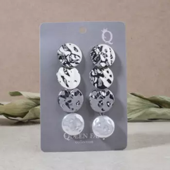 Серьги с жемчугом "Эсфирь", цвет белый в серебре