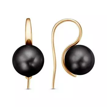 Серьги шар "Жемчуг" розовое золочение, цвет