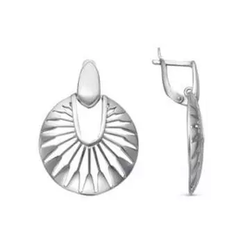 Серьги "Щит", посеребрение с оксидированием