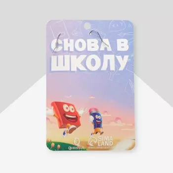 Серьги из дерева «Школа» ABC, цветные в серебре