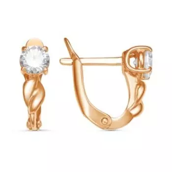 Серьги "Сладость", цвет белый, розовое золочение