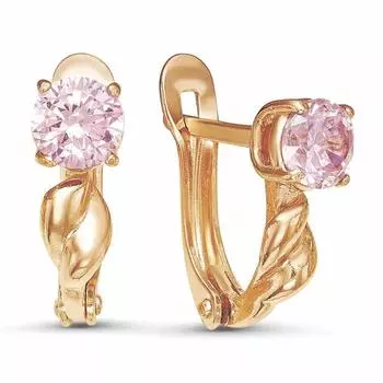 Серьги "Сладость", розовое золочение, цвет розовый