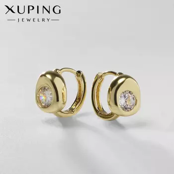 Серьги со стразами XUPING обольстительность, цвет белый золоте