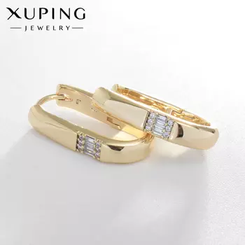 Серьги со стразами XUPING важность, цвет белый в золоте