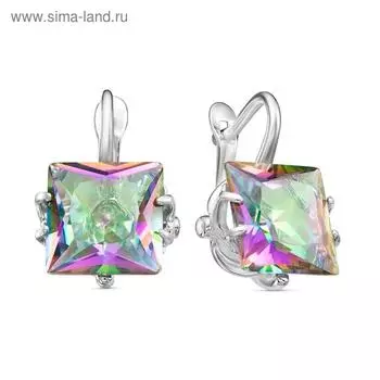 Серьги «Узлы» посеребрение, цветные