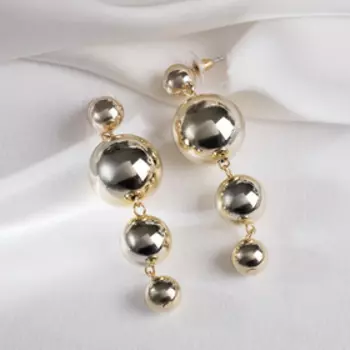 Серьги висячие «Лусон», цвет золото, 6,5 см