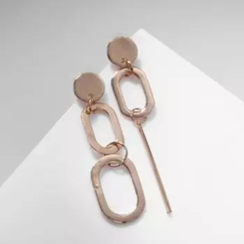 Серьги висячие «Притяжение» стиль, цвет золото, 7,6 см