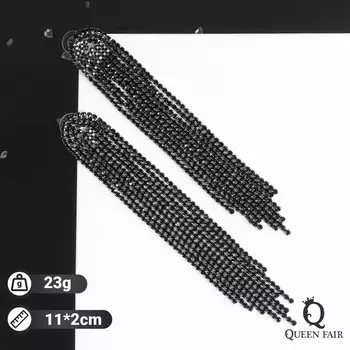 Серьги висячие со стразами «Рассвет» цветочный, цвет изумрудно-белый в золоте, 12,5см