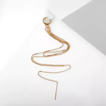 Серьга «Кафф» изящность, цвет золото