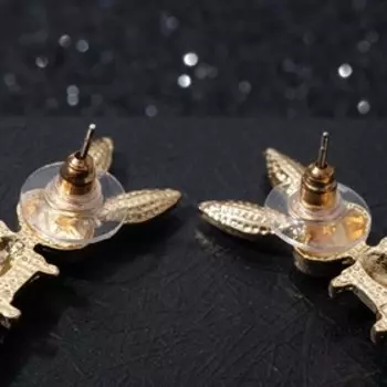 Серьги "Зайка" игрушка, цвет золото