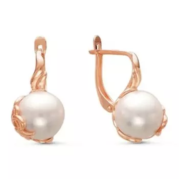 Серьги "Жемчужное сокровище", цвет белый, позолота