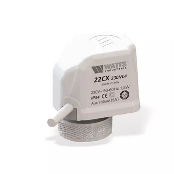 Сервопривод Watts 10029671, 22CX-230NC2, электротермический, 230 В, нормально закрытый