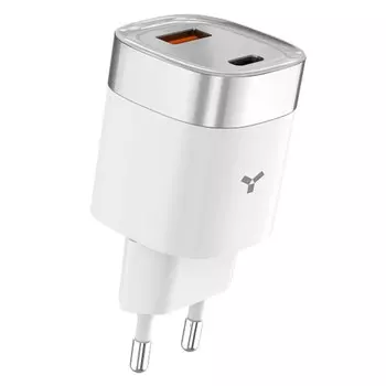 Сетевое зарядное устройство Accesstyle Amethyst 33WCA,USB,Type-C,33Вт,быстрая зарядка,белое