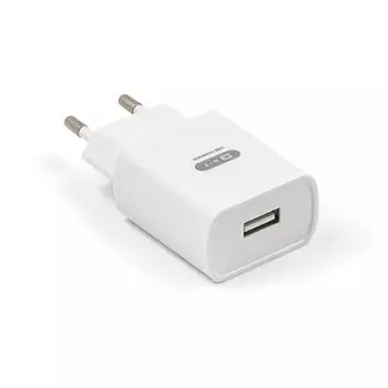 Сетевое зарядное устройство BYZ TU8, USB, 2.1 А, кабель Lightning, 1 м, белое