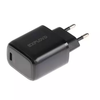 Сетевое зарядное устройство Exployd EX-Z-1332, USB-C, 3 А, 20 Вт, быстрая зарядка, черное