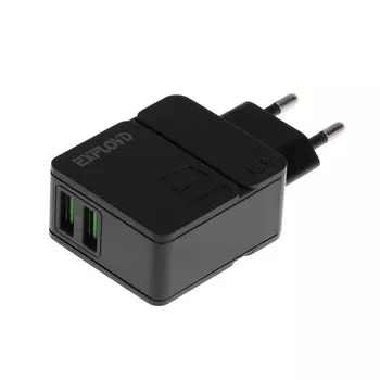 Сетевое зарядное устройство Exployd EX-Z-1430, 2 USB, 2.4 А, черное