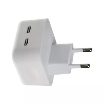 Сетевое зарядное устройство GQ-6, 2 Type-C, 3 А, 35 Вт, белое