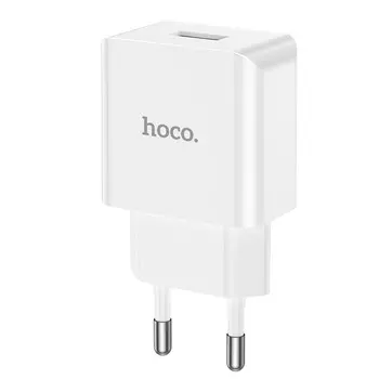 Сетевое зарядное устройство Hoco C106A, 1 USB, 2.1 А, белое