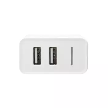 Сетевое зарядное устройство Krutoff, 2 USB, 2.4 A, белое