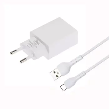 Сетевое зарядное устройство Mirex U16t, USB, 2.4 А, кабель Type-C, 1 м, белое