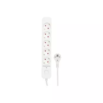 Сетевой фильтр Гарнизон 2.0 EPS-5-W-2, 5 р, 10А, 2м, ур.защиты 2+, белый